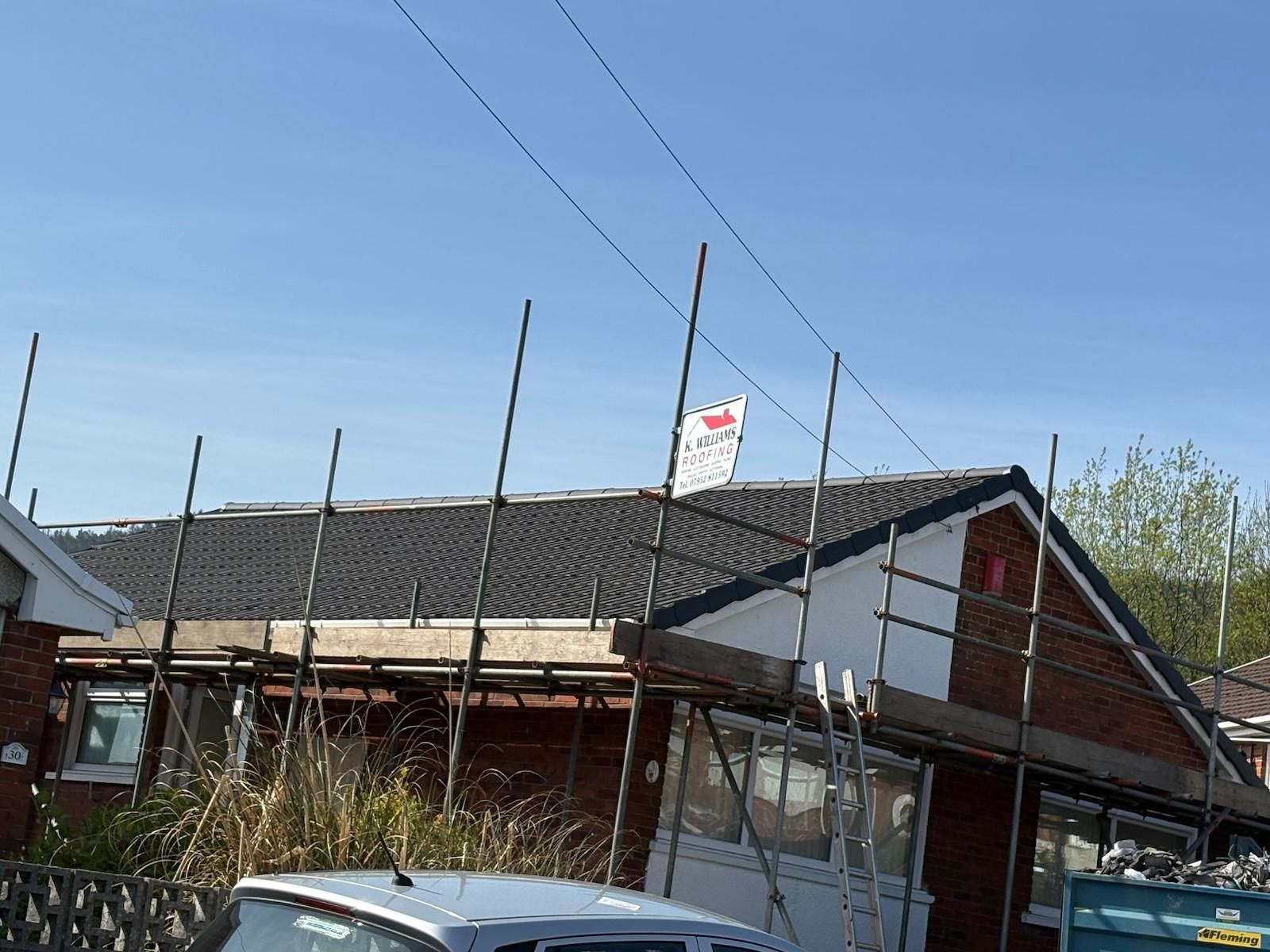 Completed new tiled roof on a bungalow at Andrews Close, Heolgerrig, Merthyr Tydfil