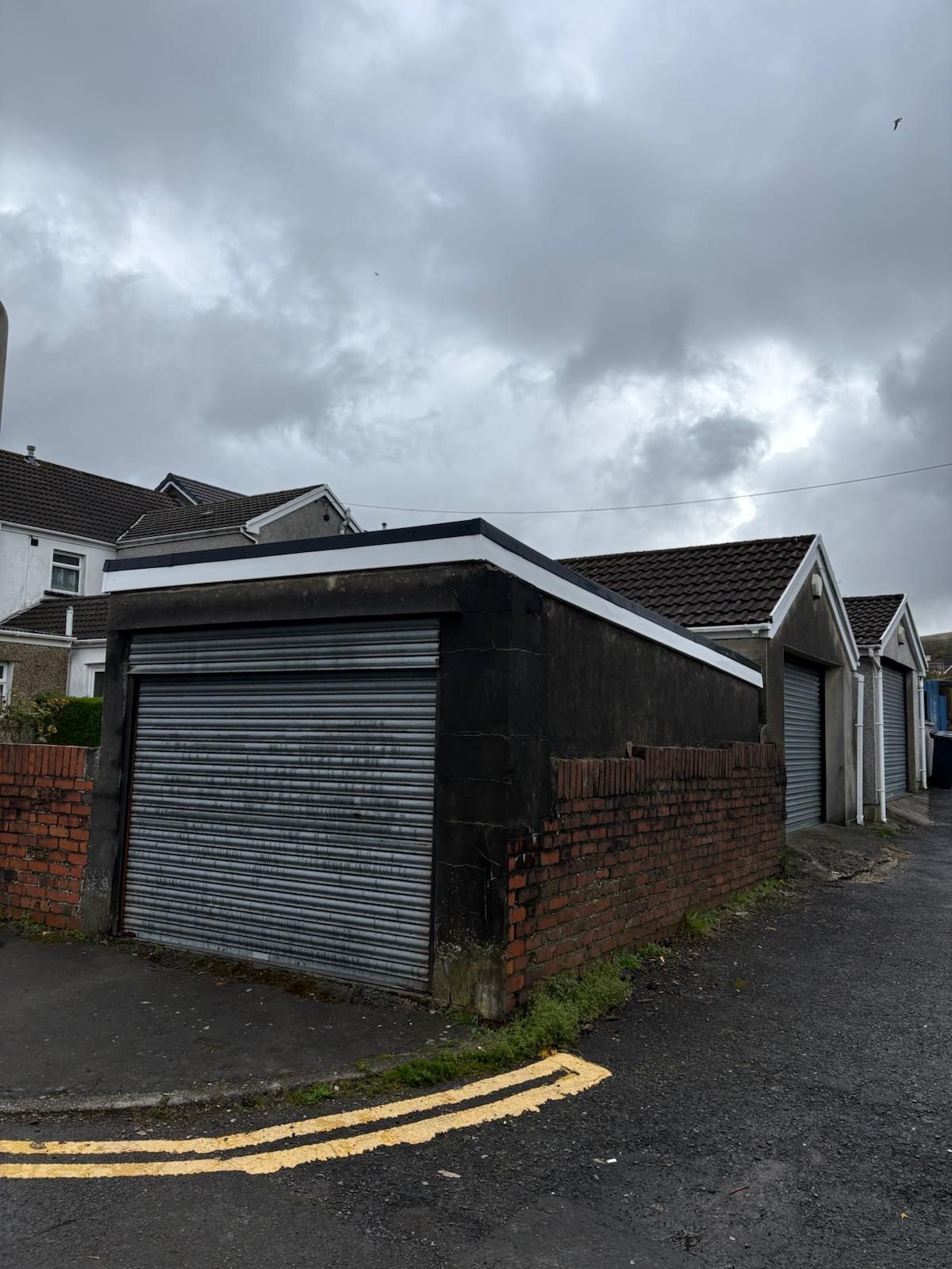 Garage with a complete new rubber roof, fascias and gutters in Twynyrodyn, Merthyr Tydfil